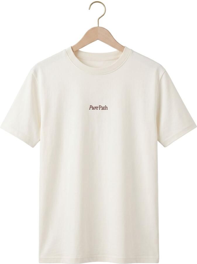 PURE PATH Heren Polo's & T-shirts Landscape Ecru - Foto 2