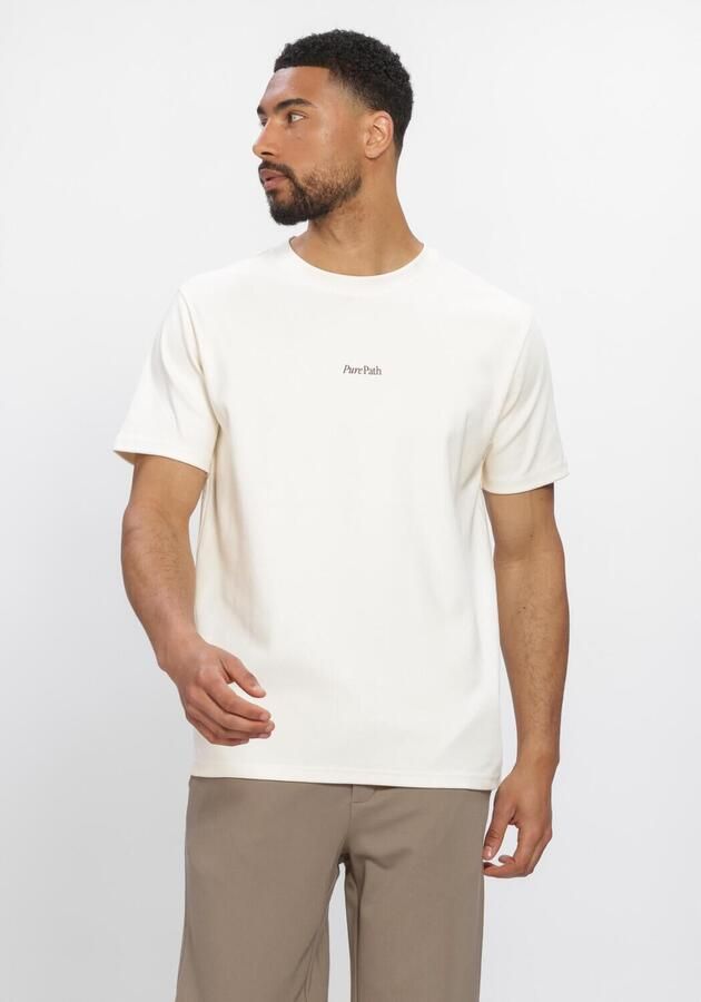 PURE PATH Heren Polo's & T-shirts Landscape Ecru - Foto 3