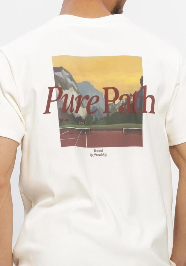 PURE PATH Heren Polo's & T-shirts Landscape Ecru - Foto 4
