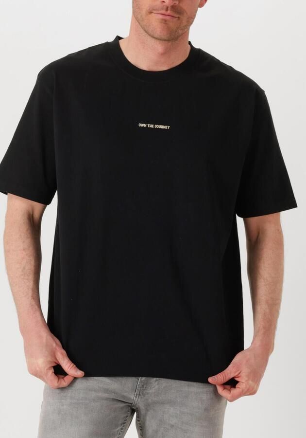 PURE PATH Heren Polo's & T-shirts Loose Fit Crewneck Ss T-shirts Zwart - Foto 2