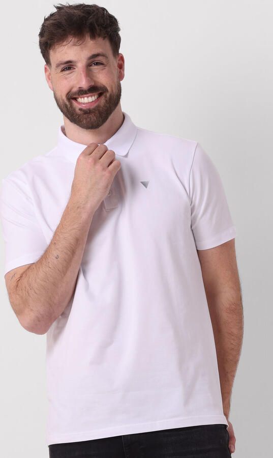 PURE PATH Heren Polo's & T-shirts Pure Logo Polo With Chest Print Wit - Foto 4