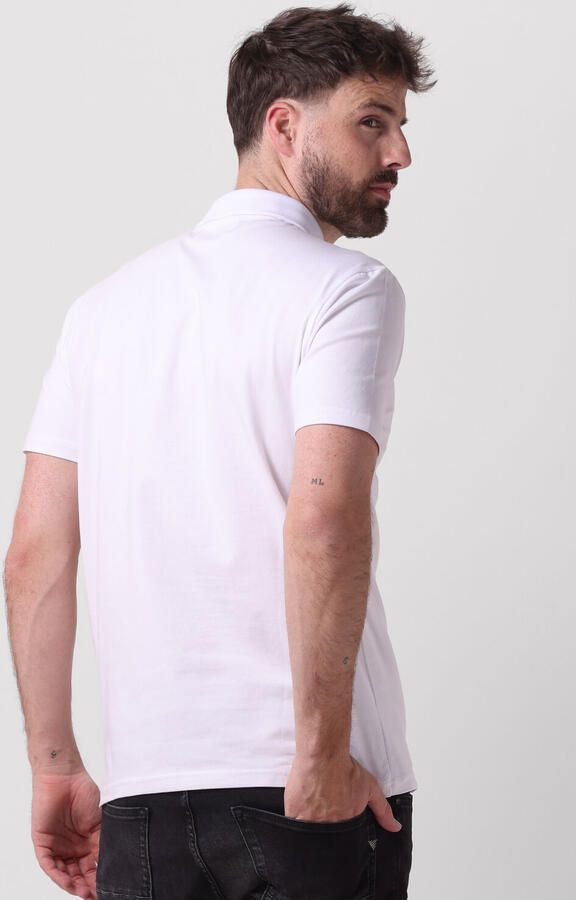 PURE PATH Heren Polo's & T-shirts Pure Logo Polo With Chest Print Wit - Foto 3