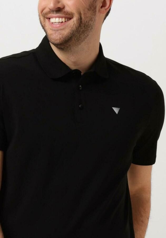 PURE PATH Heren Polo's & T-shirts Pure Logo Polo With Chest Print Zwart - Foto 3