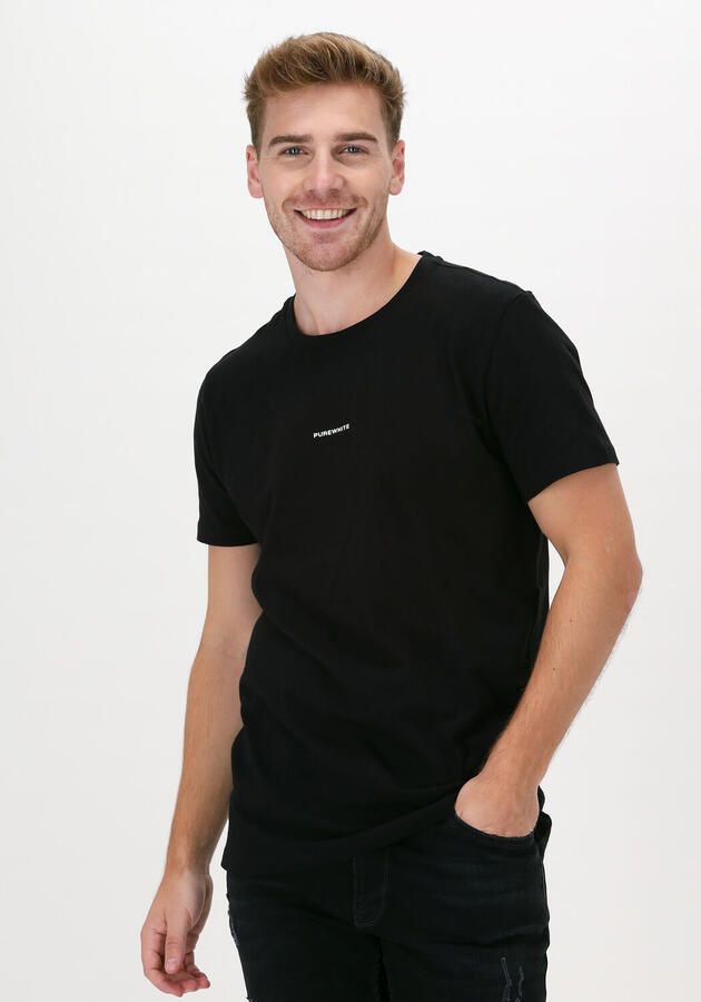 PURE PATH Heren Polo's & T-shirts Pure Logo Tee Zwart - Foto 4