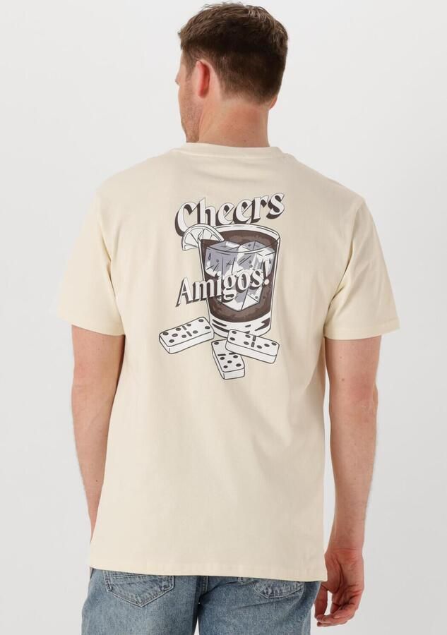 PURE PATH Heren Polo's & T-shirts Regular Fit Crewneck Ss T-shirts Gebroken Wit - Foto 4