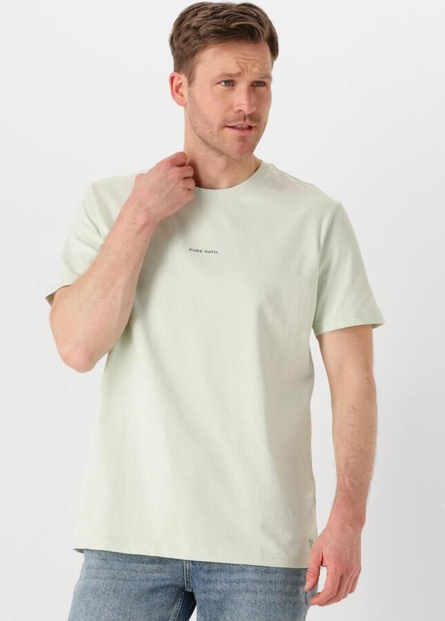 PURE PATH Heren Polo's & T-shirts Regular Fit Crewneck Ss T-shirts Groen - Foto 4