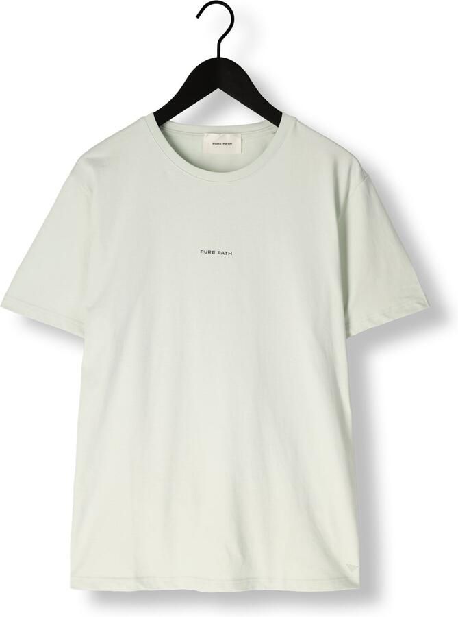 PURE PATH Heren Polo's & T-shirts Regular Fit Crewneck Ss T-shirts Groen - Foto 1