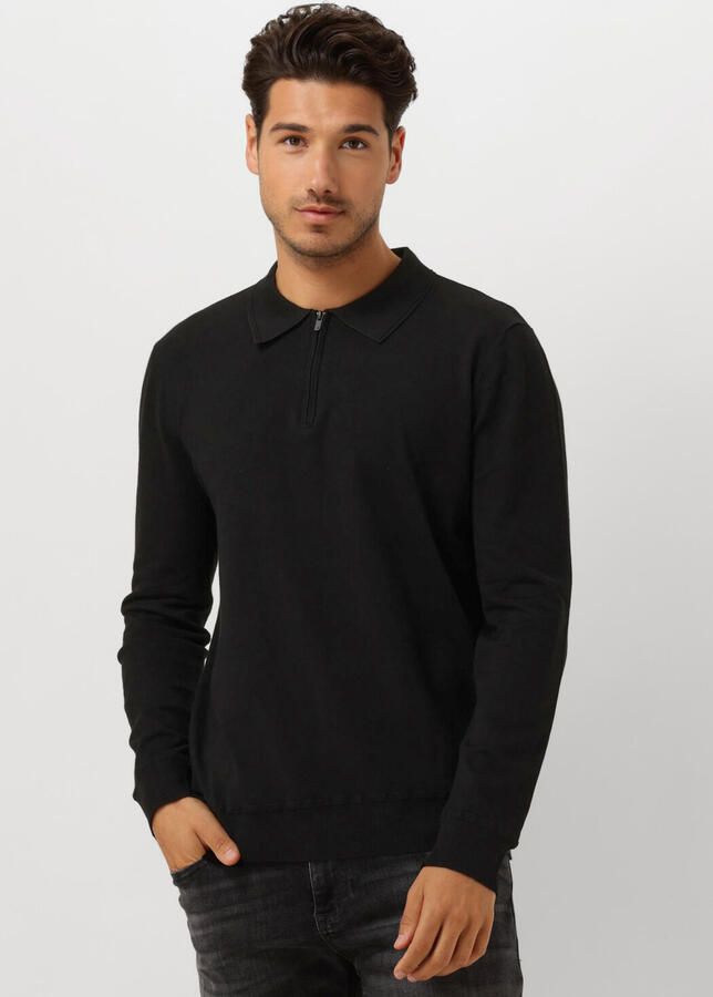PURE PATH Heren Polo's & T-shirts Regular Fit Knitwear Polo806 Zwart - Foto 4