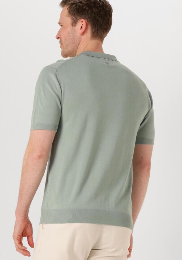PURE PATH Heren Polo's & T-shirts Regular Fit Polo Ss Half Zip Knitwear Groen - Foto 3