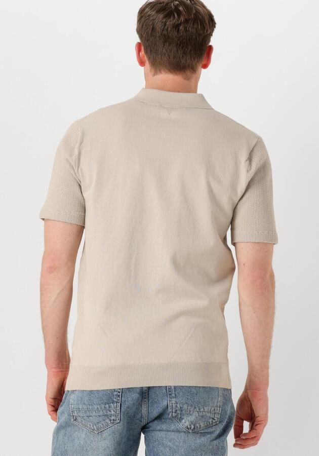 PURE PATH Heren Polo's & T-shirts Regular Fit Polo Ss Knitwear Beige - Foto 2