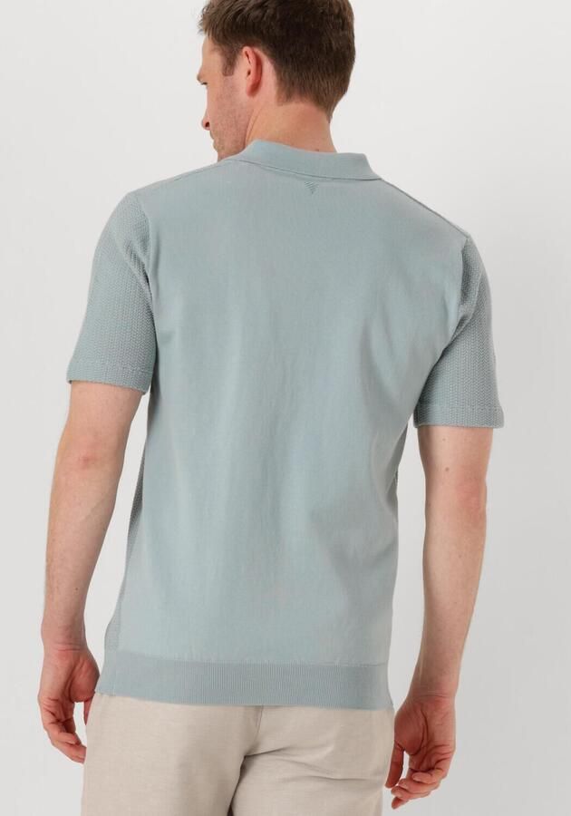 PURE PATH Heren Polo's & T-shirts Regular Fit Polo Ss Knitwear Lichtblauw - Foto 2