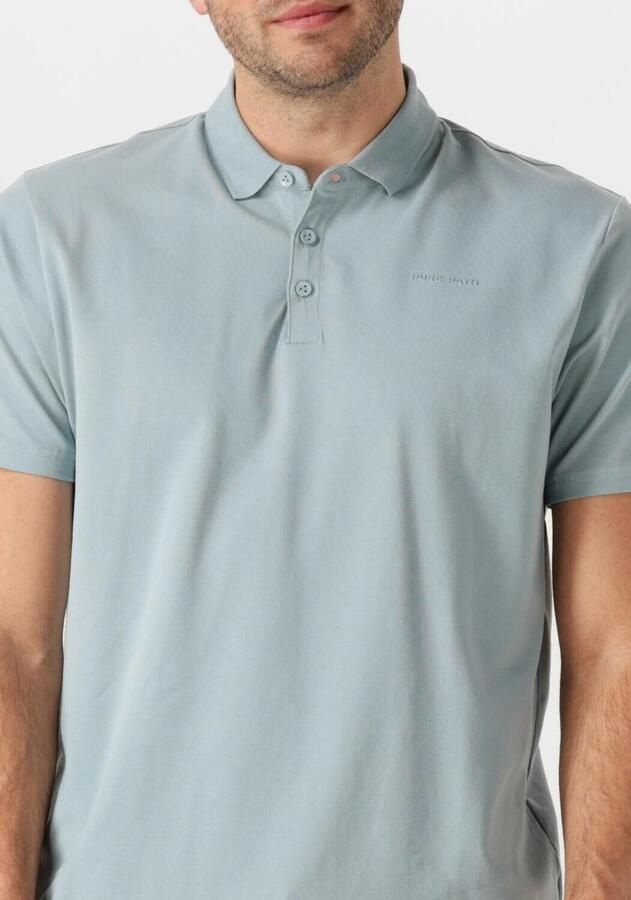 PURE PATH Heren Polo's & T-shirts Regular Fit Polo Ss T-shirts Lichtblauw - Foto 2