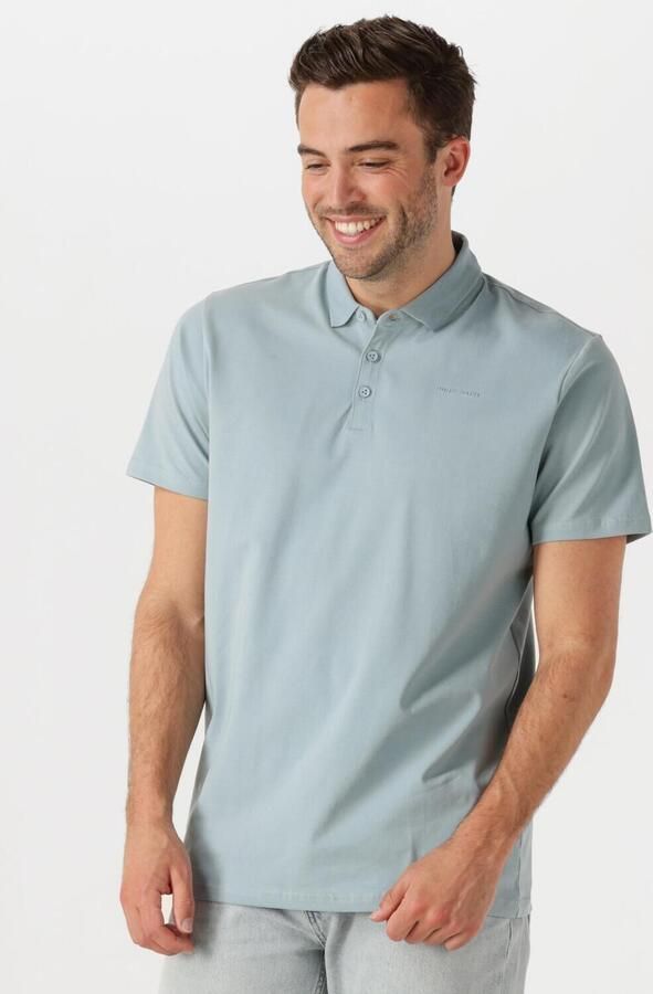 PURE PATH Heren Polo's & T-shirts Regular Fit Polo Ss T-shirts Lichtblauw - Foto 4