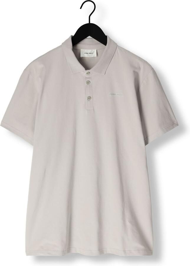 PURE PATH Heren Polo's & T-shirts Regular Fit Polo Ss T-shirts Lichtgrijs