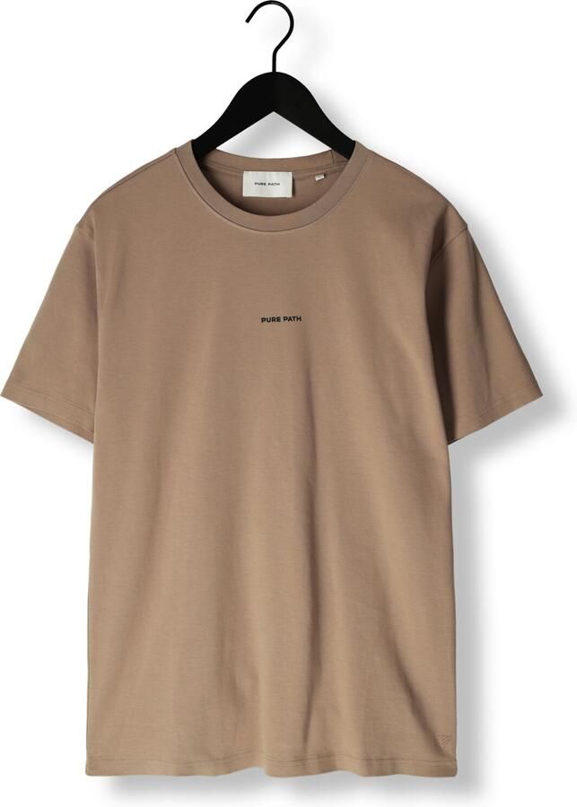 PURE PATH Heren Polo's & T-shirts Regular Fit T-shirts Beige - Foto 1