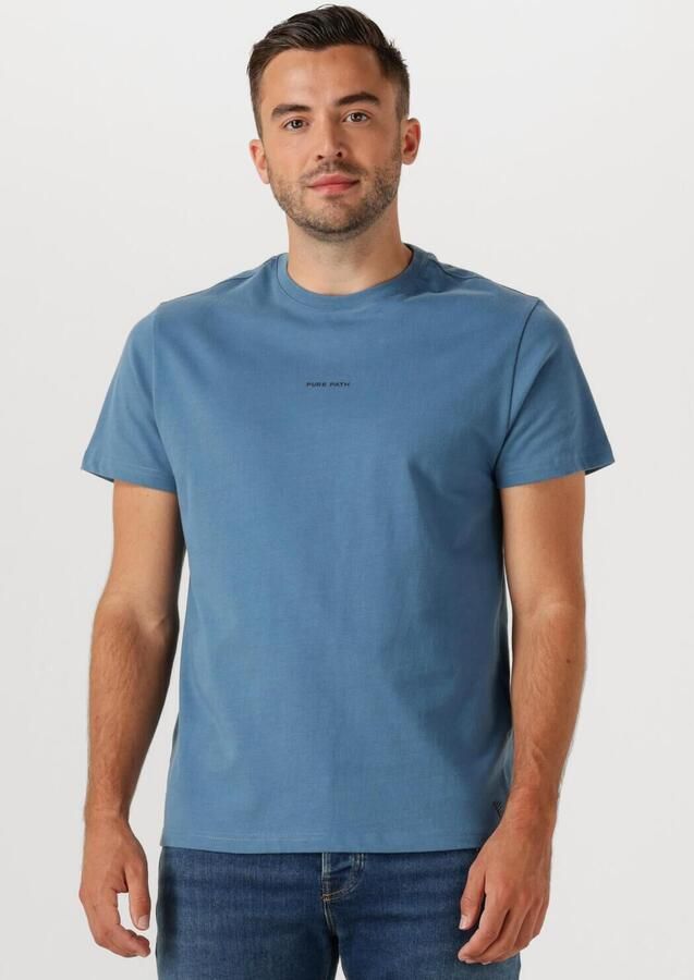PURE PATH Heren Polo's & T-shirts Regular Fit T-shirts Blauw - Foto 4