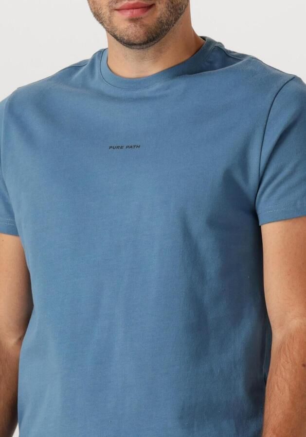 PURE PATH Heren Polo's & T-shirts Regular Fit T-shirts Blauw - Foto 3