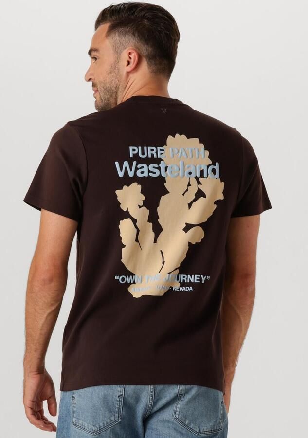 PURE PATH Heren Polo's & T-shirts Regular Fit T-shirts Bruin - Foto 4