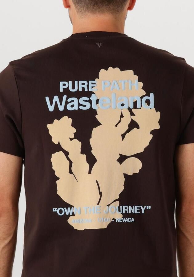 PURE PATH Heren Polo's & T-shirts Regular Fit T-shirts Bruin - Foto 3