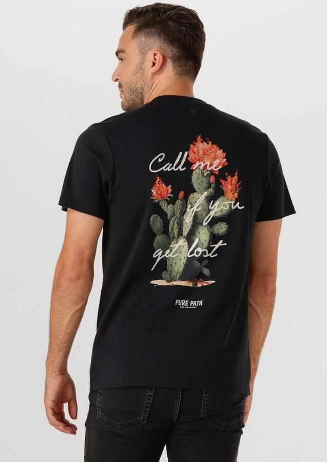 PURE PATH Heren Polo's & T-shirts Regular Fit T-shirts Zwart - Foto 2