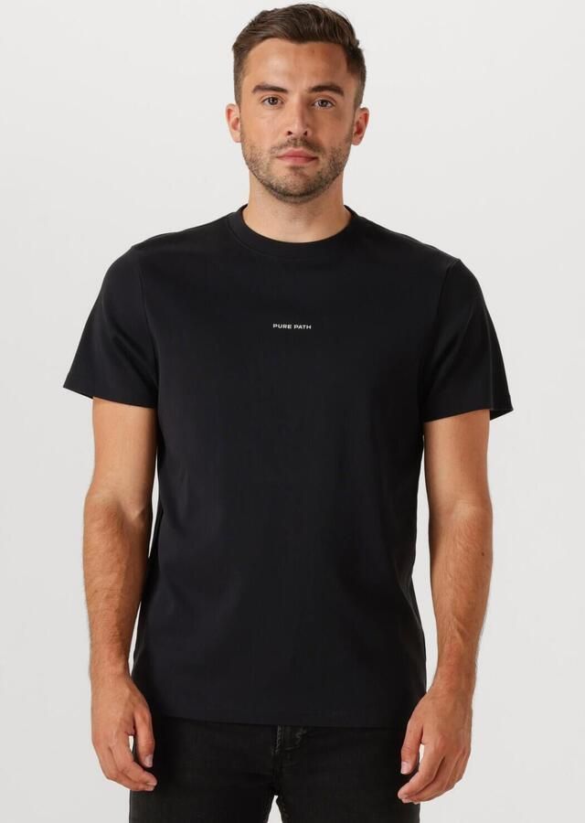 PURE PATH Heren Polo's & T-shirts Regular Fit T-shirts Zwart