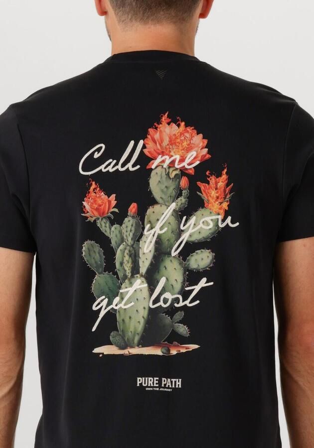 PURE PATH Heren Polo's & T-shirts Regular Fit T-shirts Zwart - Foto 3