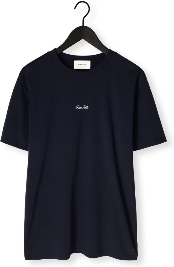 PURE PATH Heren Polo's & T-shirts Riva View T-shirt Donkerblauw - Foto 4