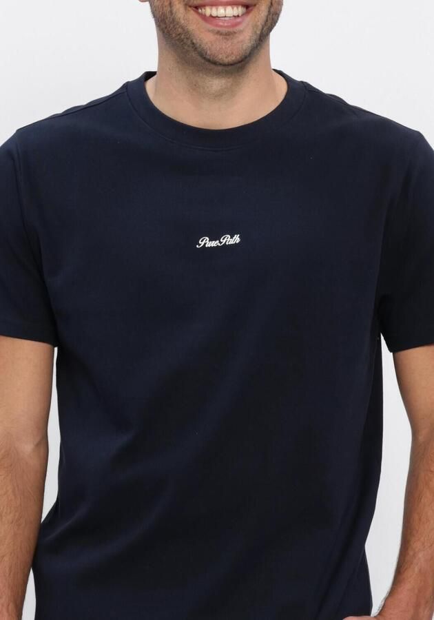 PURE PATH Heren Polo's & T-shirts Riva View T-shirt Donkerblauw - Foto 3