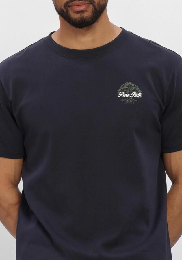 PURE PATH Heren Polo's & T-shirts Rooted Tree Donkerblauw - Foto 4