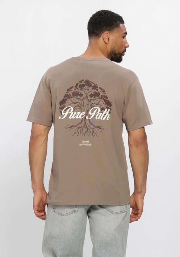 PURE PATH Heren Polo's & T-shirts Rooted Tree Taupe