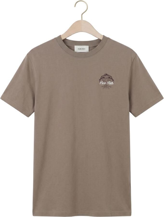 PURE PATH Heren Polo's & T-shirts Rooted Tree Taupe - Foto 2