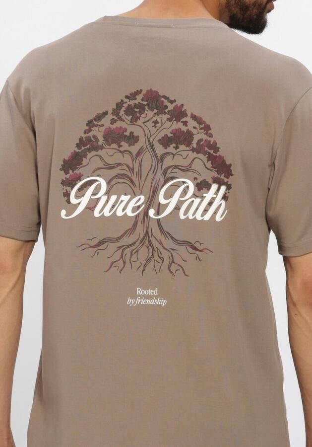 PURE PATH Heren Polo's & T-shirts Rooted Tree Taupe - Foto 4