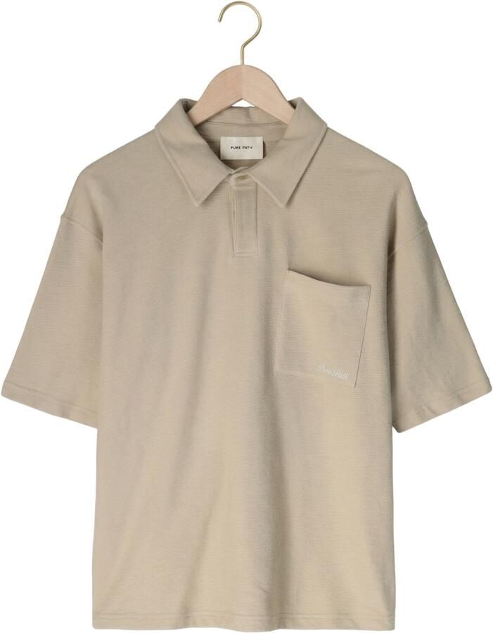 PURE PATH Heren Polo's & T-shirts Structured Polo Beige - Foto 2
