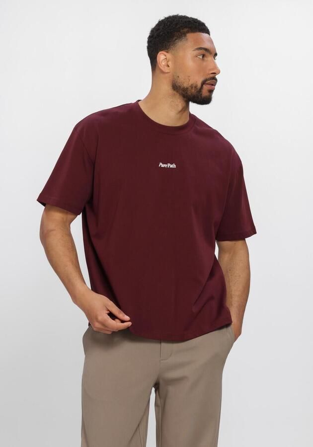 PURE PATH Heren Polo's & T-shirts Tree Of Life Bordeaux - Foto 3