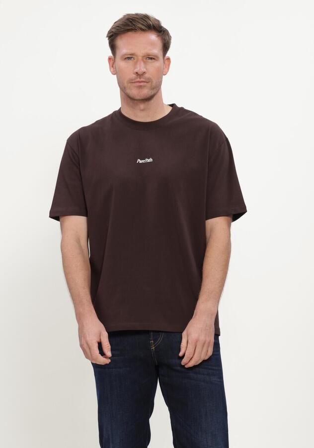 PURE PATH Heren Polo's & T-shirts Tree Of Life Bruin - Foto 3