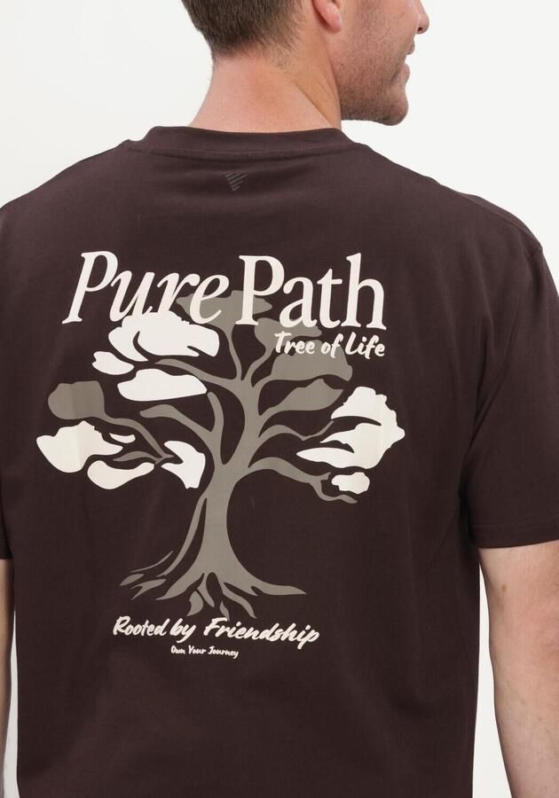 PURE PATH Heren Polo's & T-shirts Tree Of Life Bruin - Foto 4