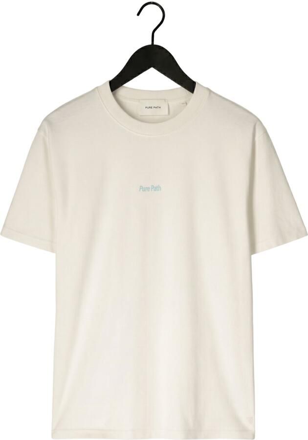 PURE PATH Heren Polo's & T-shirts Trio Of Flowers T-shirt Gebroken Wit - Foto 2