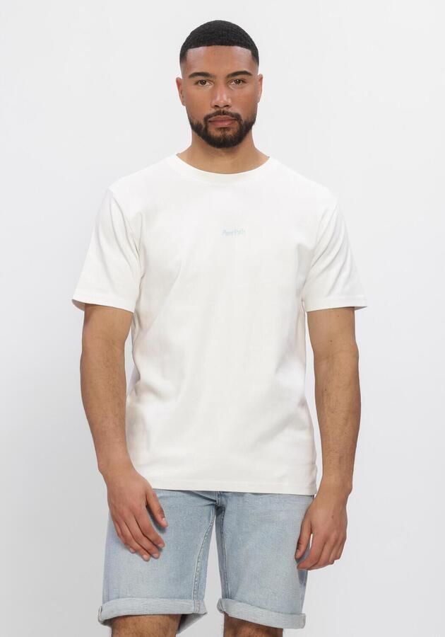 PURE PATH Heren Polo's & T-shirts Trio Of Flowers T-shirt Gebroken Wit - Foto 3