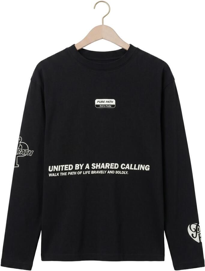 PURE PATH Heren Polo's & T-shirts United Longsleeve Zwart - Foto 2