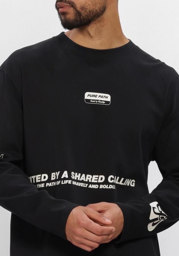 PURE PATH Heren Polo's & T-shirts United Longsleeve Zwart - Foto 4