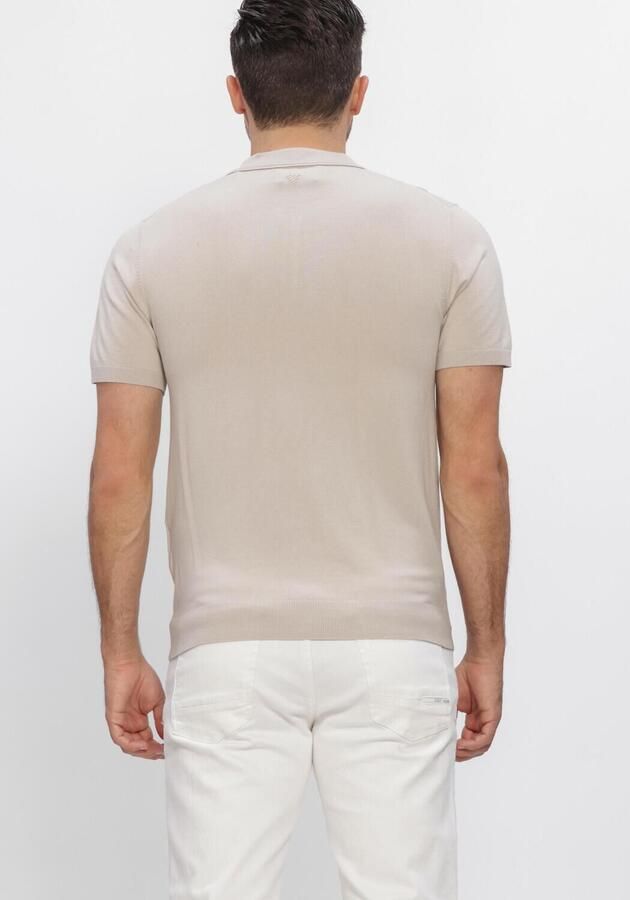 PURE PATH Heren Polo's & T-shirts Zip Knitted Polo Beige - Foto 3