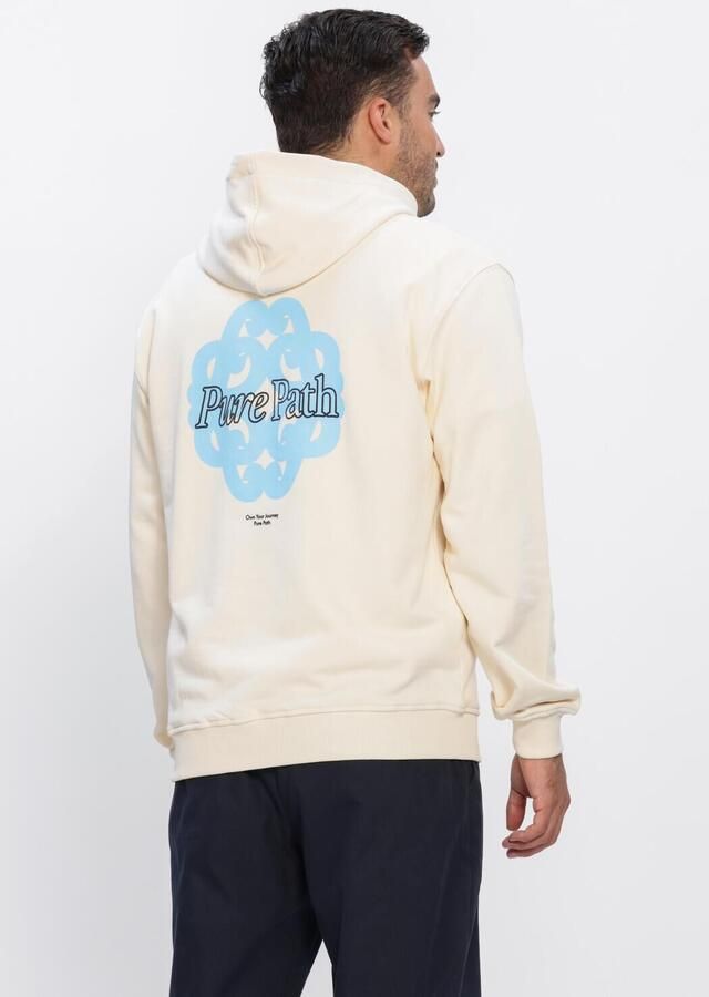 PURE PATH Heren Truien & Vesten Bold Emblem Hoodie Ecru