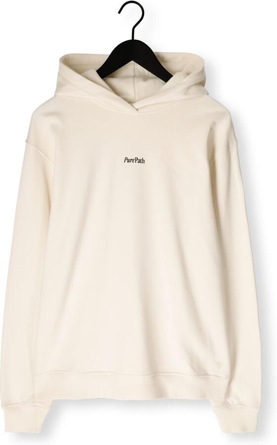 PURE PATH Heren Truien & Vesten Bold Emblem Hoodie Ecru - Foto 4
