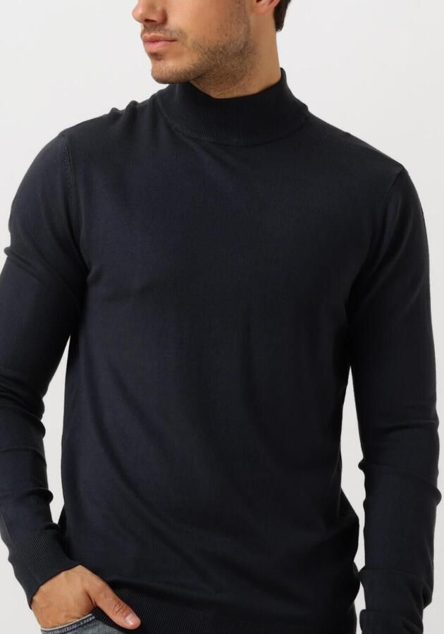 PURE PATH Heren Truien & Vesten Essential Knit Mockneck Sweater Donkerblauw - Foto 2