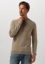 PURE PATH Heren Truien & Vesten Essential Knit Mockneck Sweater Taupe - Thumbnail 1