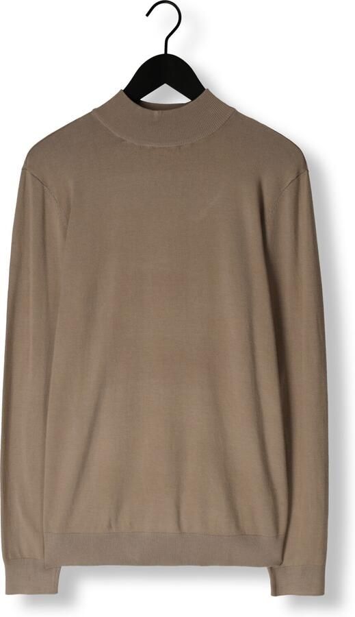 PURE PATH Heren Truien & Vesten Essential Knit Mockneck Sweater Taupe - Foto 3