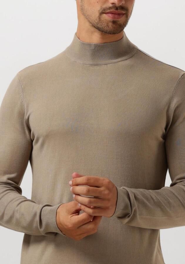 PURE PATH Heren Truien & Vesten Essential Knit Mockneck Sweater Taupe - Foto 2