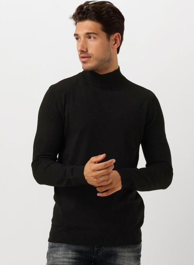 PURE PATH Heren Truien & Vesten Essential Knit Mockneck Sweater Zwart - Foto 4