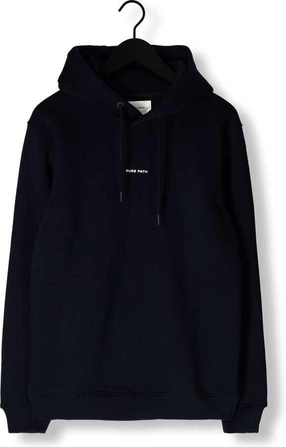 PURE PATH Heren Truien & Vesten Essential Logo Hoodie Donkerblauw - Foto 2