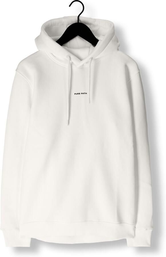 PURE PATH Heren Truien & Vesten Essential Logo Hoodie Gebroken Wit - Foto 3